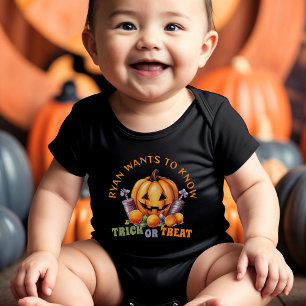Body Nom Tricot ou traiter plaisir Citrouille Halloween