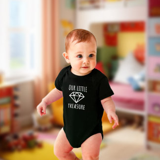 Body Notre petit trésor. Noir simple