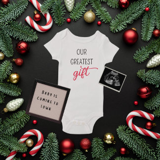 Body Notre plus grand cadeau Noël Grossesse Faire-part