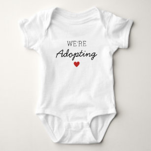 Body Nous adoptons bébé / Coeur faire-part enfant