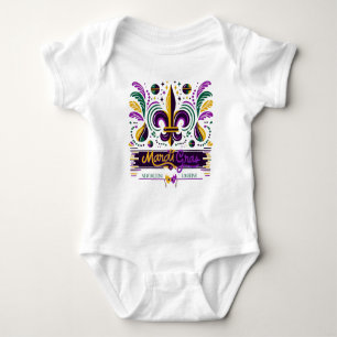 Body Nouvelle-Orléans Mardi Gras jaune violet vert