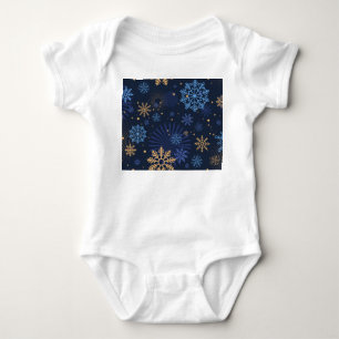 Body Nuit d'hiver : Blue Snowflake Motif.