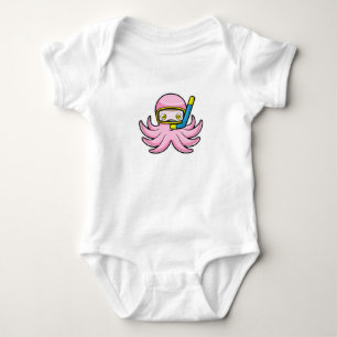 Body Octopus à la plongée avec tuba et lunettes de nata