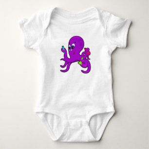 Body Octopus comme enseignant avec équipement de labora