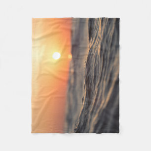 Body of Water During Golden Hour Fleece Blanket