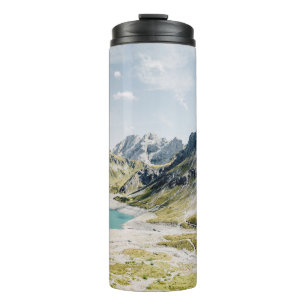 BODY OF WATER SURROUNDED BY MOUNTAINS THERMAL TUMBLER