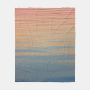 Body of water under golden hour fleece blanket