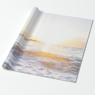 Body of water under sunset wrapping paper