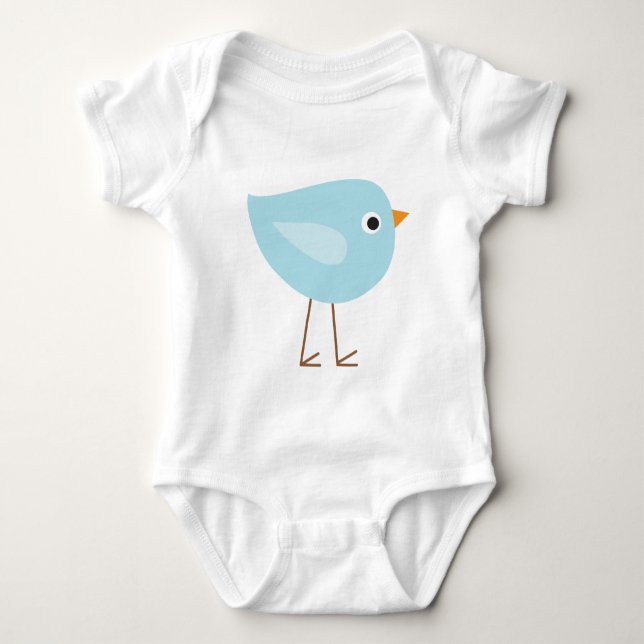 Body Oiseau bleu doux (Devant)