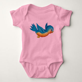 Body Oiseau bleu vintage mignon