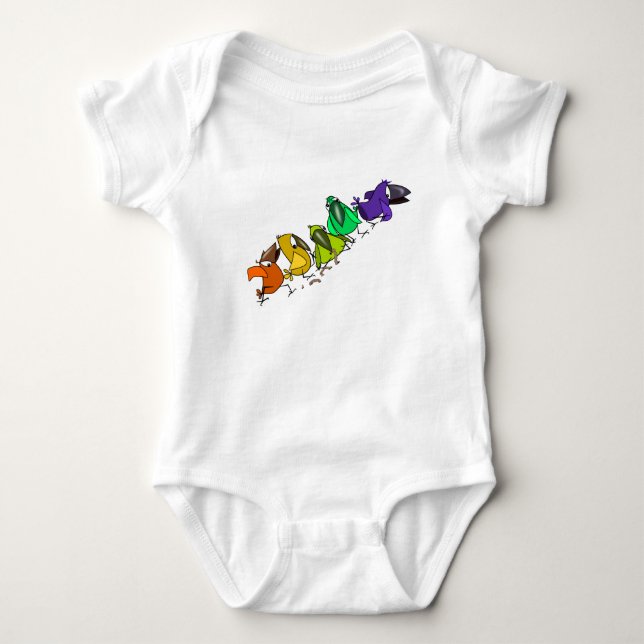 Body Oiseaux colorés Bébé Bodysuit (Devant)