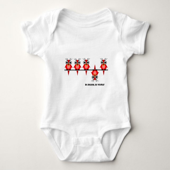 Body oiseaux rouges mignons (Devant)
