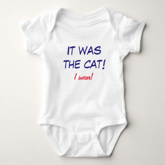 Body Onsie drôle - le bébé blâme le chat !