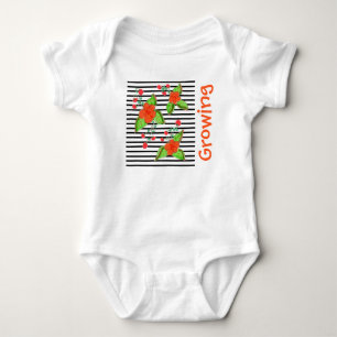 Body Orange Fleurs Grossissant Baby Outfit