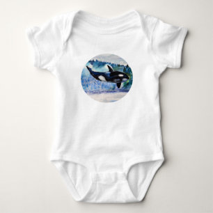 Body Orca Whale Art Baby Bodysuit
