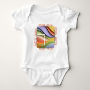 Body ou T-shirt bébé Vagues Arc-en-ciel Pastel