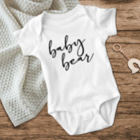 Ours bébé écriture simple moderne noir
