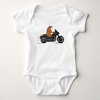Body Ours brun blanc à moto