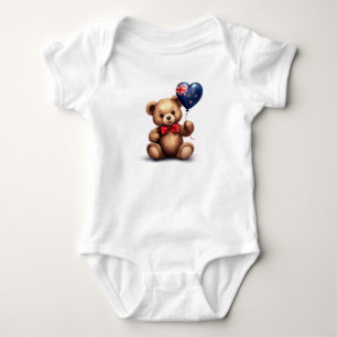 Body ours en peluche & ballon avec drapeau néo-zélandai