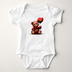 Body ours en peluche & ballon avec le drapeau angolais.