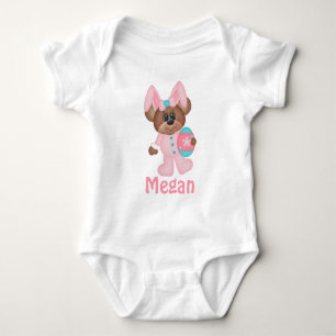 Body Ours en peluche du lapin de Pâques avec l'oeuf