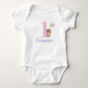 Body Ours et ballons pour le premier anniversaire