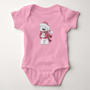 Body Ours polaire d'hiver avec boules de neige 