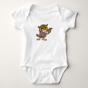 Body Owl comme secrétaire avec stylo et note