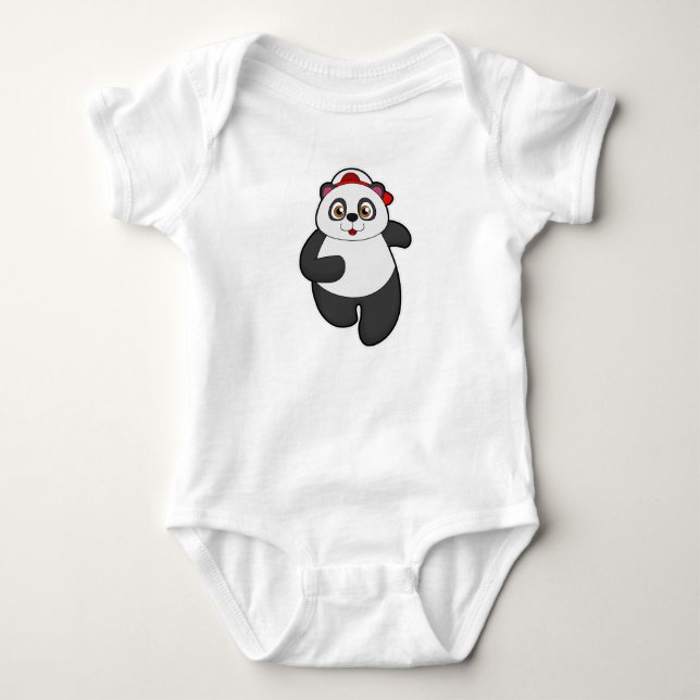 Body Panda à Running avec Casquette (Devant)