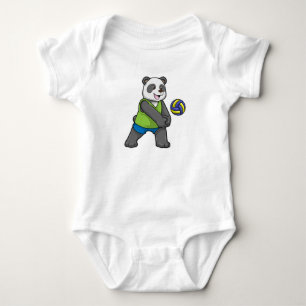 Body Panda aux sports avec volleyball