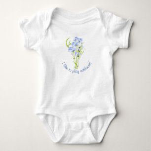 Body Pansies bleues Icy sur un