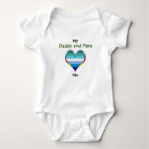 Papa et Papa Rainbow Heart Baby Bodysuit