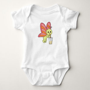 Body Papillon avec Boire et Boire paille