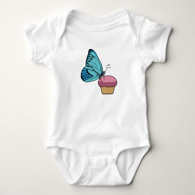 Body Papillon avec muffin (Devant)
