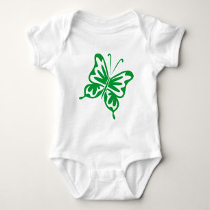 Body Papillon rétro - Vert herbe