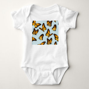 Body Papillons Monarque colorés Illustration Vintage