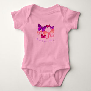 Body Papillons rose coloré Costume bébé