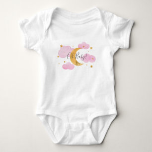Body Para Bebé Oh Baby ! Lune et étoiles rose