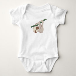 Body Paresse mignonne de bébé sur une branche