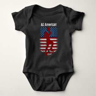 Body Patriotique American Basketball Vintage désorganis