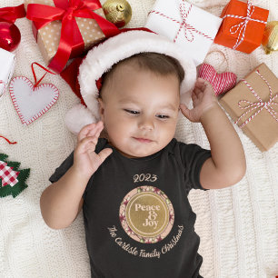 Body Peace & Joy Pink Gold Nom de famille Noël