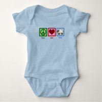 Peace Love Mouton mignon animal de ferme