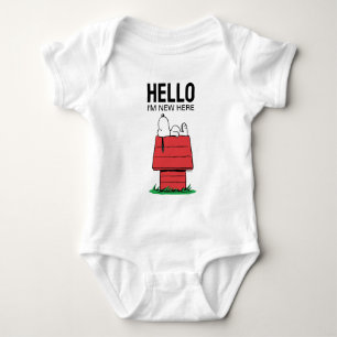 Body Peanuts Snoopy Dog House Bonjour 'm Nouveau ici