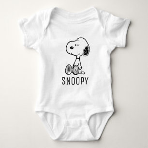 Body PEANUTS   Snoopy on Black White Comics