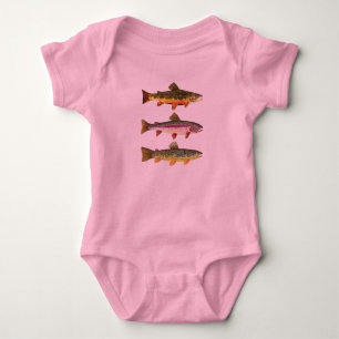 Body Pêche à la truite rose de la petite fille
