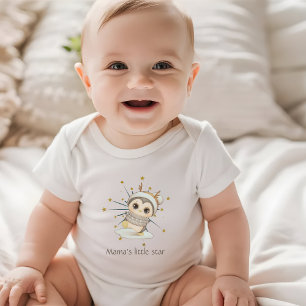 Body Penguin Boho D'Hiver Avec Étoiles Et Texte