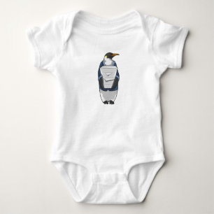 Body Penguin comme secrétaire avec pile de papier