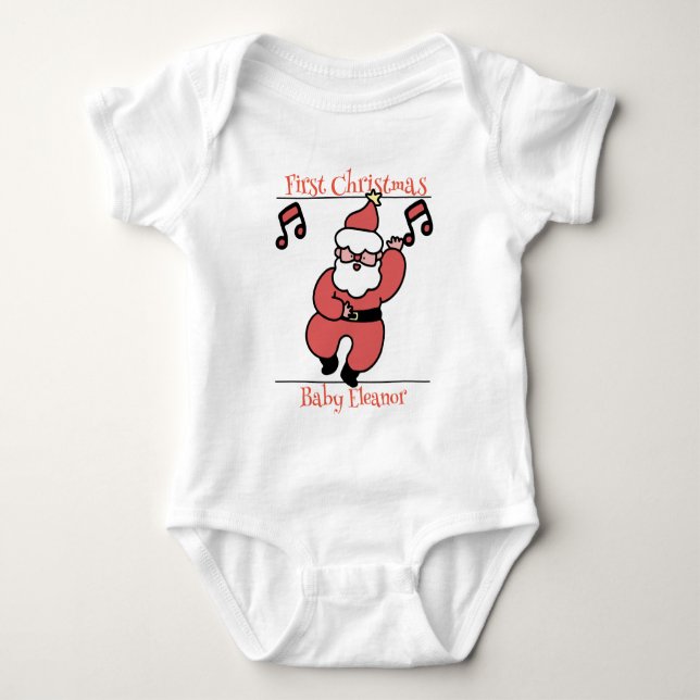 Body père Noël, bébé Noël (Devant)