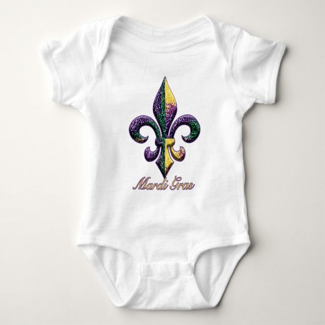 Body Perle Fleur de lis 2 de mardi gras (Devant)