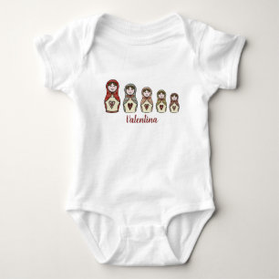 Body Personalisé Russe Poupée Matryoshka Baby Bodysuit